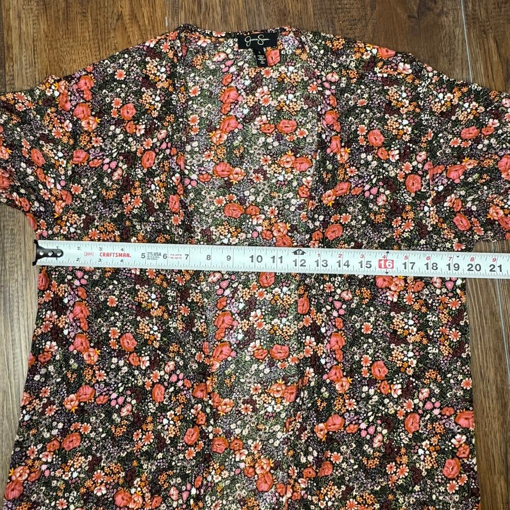 Jessica Simpson SMALL Garden Escape LEILANI floral open front cardigan duster - Picture 8 of 14
